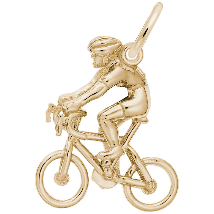 Rembrandt Charms 14K Yellow Gold Cyclist Charm Pendant