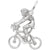 Rembrandt Charms Cyclist Charm Pendant Available in Gold or Sterling Silver
