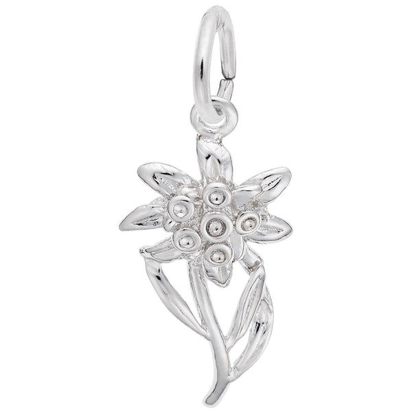 Rembrandt Charms Edelweiss Charm Pendant Available in Gold or Sterling Silver