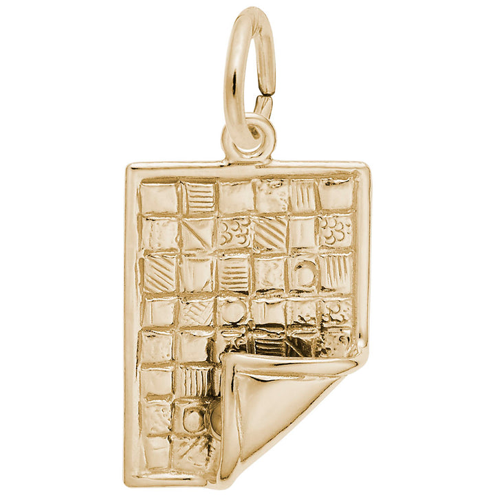 Rembrandt Charms 10K Yellow Gold Quilt Charm Pendant