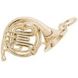 Rembrandt Charms Gold Plated Sterling Silver French Horn Charm Pendant