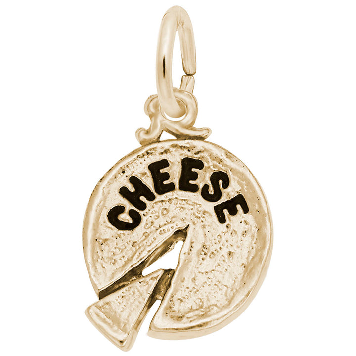 Rembrandt Charms Gold Plated Sterling Silver Cheese Charm Pendant