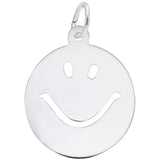Rembrandt Charms Happy Face Charm Pendant Available in Gold or Sterling Silver