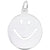 Rembrandt Charms Happy Face Charm Pendant Available in Gold or Sterling Silver