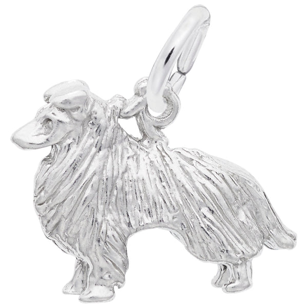 Rembrandt Charms Collie Charm Pendant Available in Gold or Sterling Silver