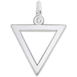 Rembrandt Charms 14K White Gold Triangle Charm Pendant