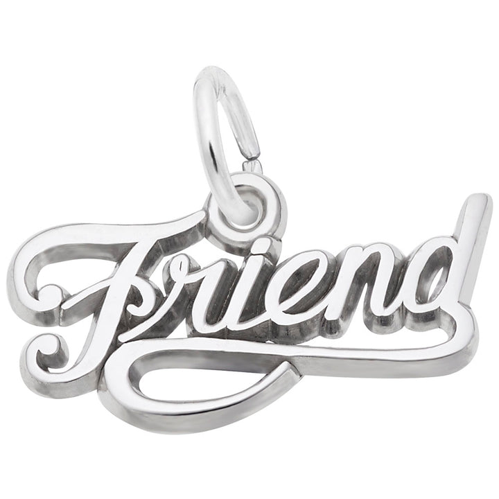 Rembrandt Charms Friend Charm Pendant Available in Gold or Sterling Silver