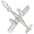 Rembrandt Charms Airplane Charm Pendant Available in Gold or Sterling Silver