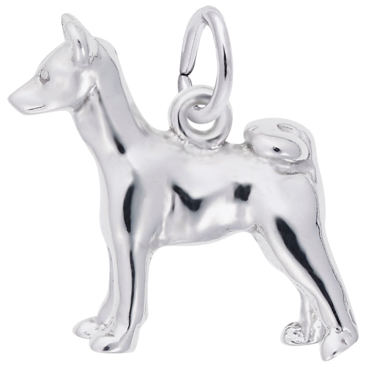 Rembrandt Charms Basenji Charm Pendant Available in Gold or Sterling Silver