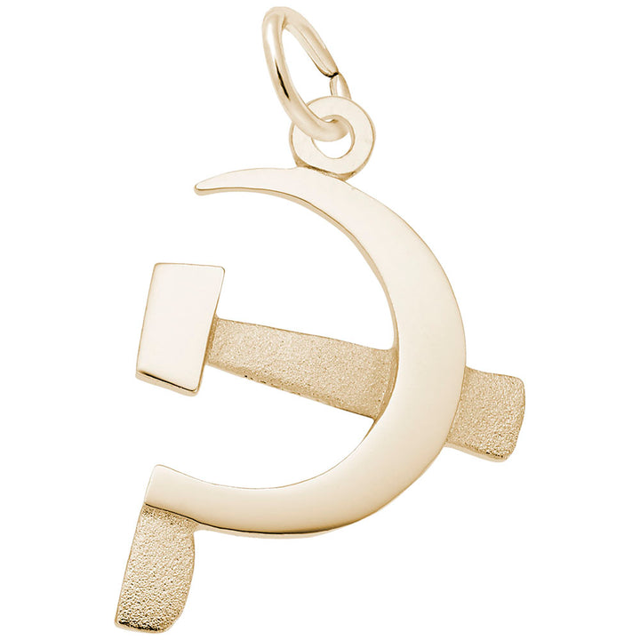 Rembrandt Charms 10K Yellow Gold Hammer & Sickle Charm Pendant
