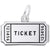 Rembrandt Charms Movie Ticket Charm Pendant Available in Gold or Sterling Silver