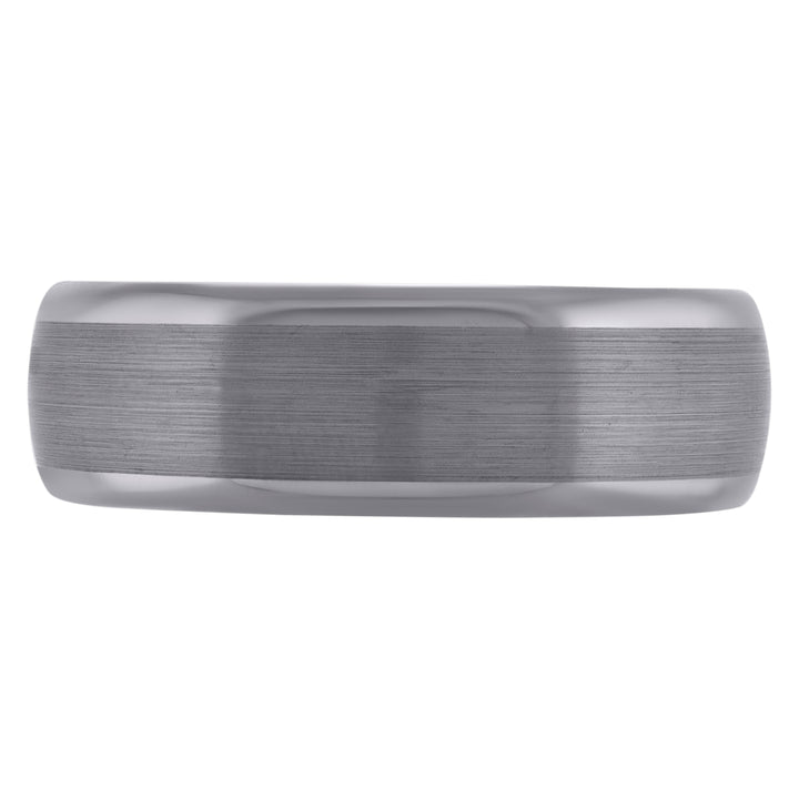 Tungsten Brushed Finish Comfort-fit 7mm Sizes 7 - 14 Mens Wedding Band