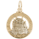 Rembrandt Charms Gold Plated Sterling Silver Chateau Frontenac Charm Pendant