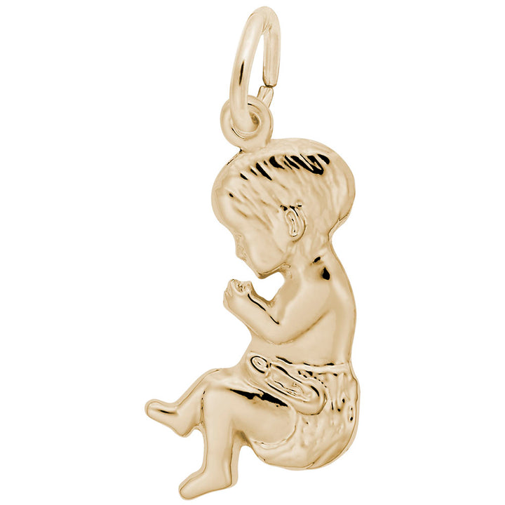 Rembrandt Charms Gold Plated Sterling Silver Baby Charm Pendant