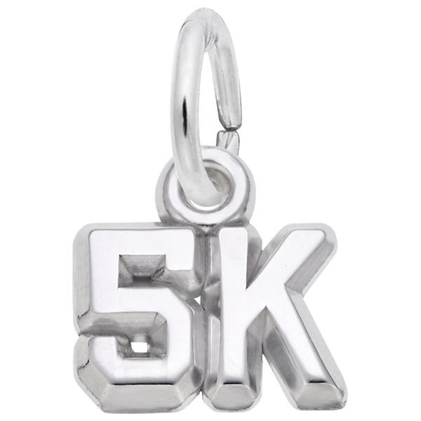 Rembrandt Charms 5K Race Charm Pendant Available in Gold or Sterling Silver