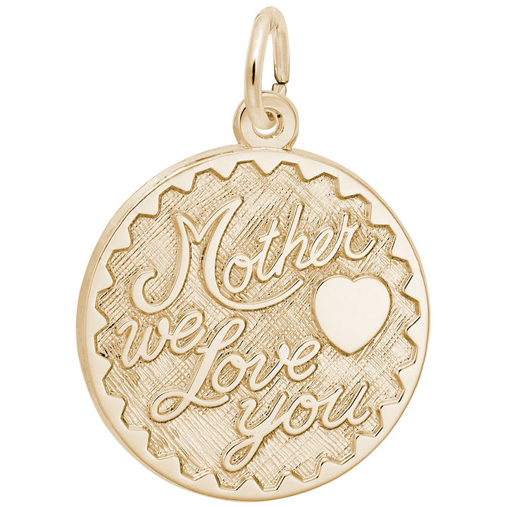 Rembrandt Charms Gold Plated Sterling Silver Mother We Love You Charm Pendant