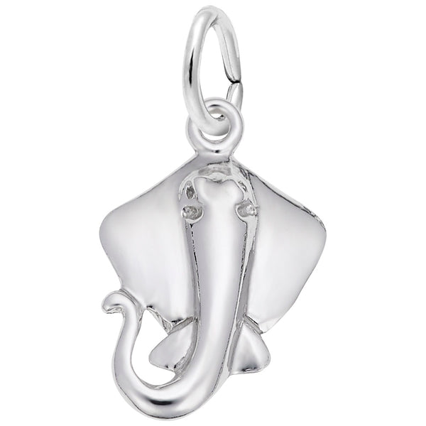 Rembrandt Charms Sting Ray Charm Pendant Available in Gold or Sterling Silver