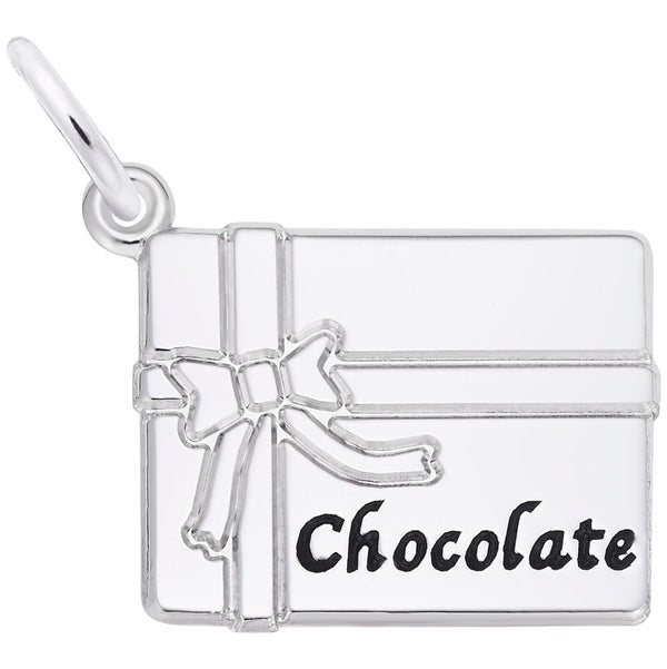Rembrandt Charms Chocolate Box Charm Pendant Available in Gold or Sterling Silver