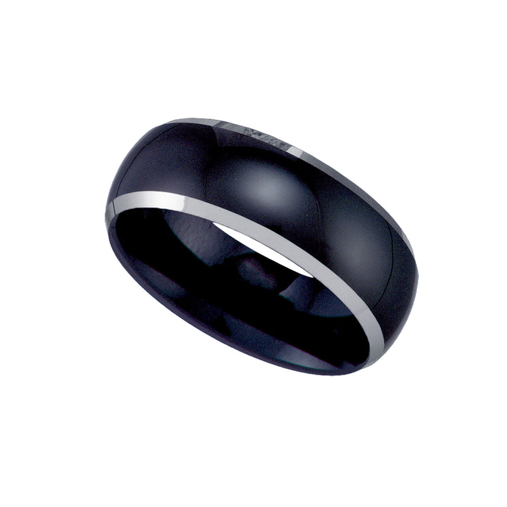 Tungsten Black Dome Comfort-fit 8mm Size-10.5 Mens Wedding Band