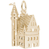 Rembrandt Charms Gold Plated Sterling Silver Castle Charm Pendant