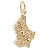 Rembrandt Charms Gold Plated Sterling Silver Luxembourg  Map Charm Pendant
