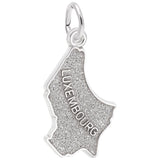 Rembrandt Charms 925 Sterling Silver Luxembourg  Map Charm Pendant