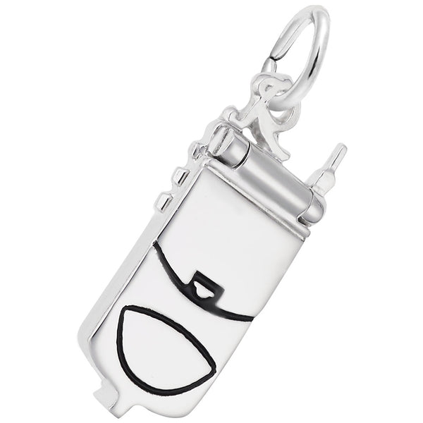 Rembrandt Charms Flip Phone Charm Pendant Available in Gold or Sterling Silver