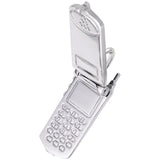Rembrandt Charms Flip Phone Charm Pendant Available in Gold or Sterling Silver
