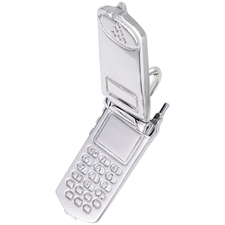 Rembrandt Charms 925 Sterling Silver Flip Phone Charm Pendant