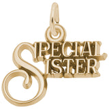 Rembrandt Charms Gold Plated Sterling Silver Special Sister Charm Pendant