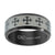Tungsten Two-tone Brushed Center Celtic Cross Mens Comfort-fit Sizes 7 - 14 Wedding Anniversary Band