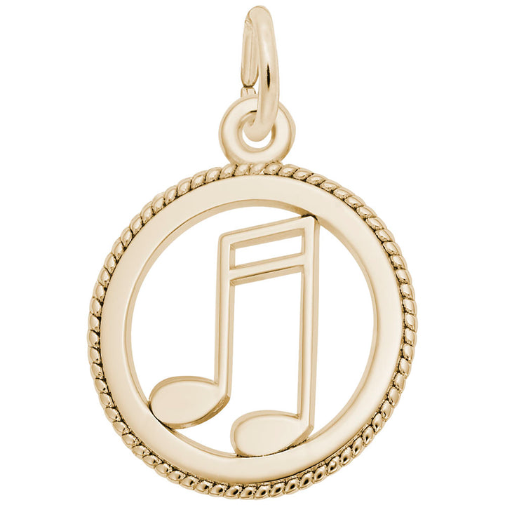 Rembrandt Charms Gold Plated Sterling Silver Music Charm Pendant