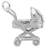 Rembrandt Charms Baby Carriage Charm Pendant Available in Gold or Sterling Silver