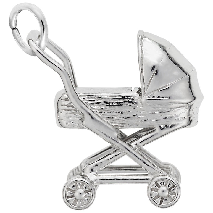 Rembrandt Charms 925 Sterling Silver Baby Carriage Charm Pendant