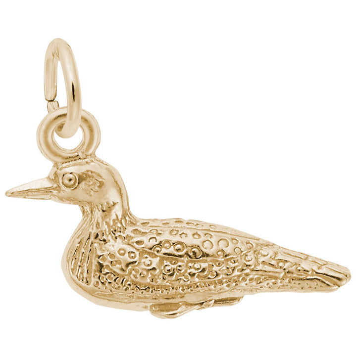 Rembrandt Charms Gold Plated Sterling Silver Loon Charm Pendant