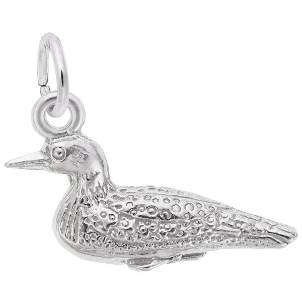 Rembrandt Charms Loon Charm Pendant Available in Gold or Sterling Silver