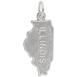 Rembrandt Charms 925 Sterling Silver Illinois Charm Pendant