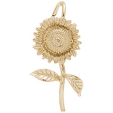 Rembrandt Charms 14K Yellow Gold Sunflower Charm Pendant