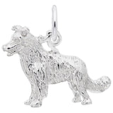 Rembrandt Charms 925 Sterling Silver Border Collie Charm Pendant