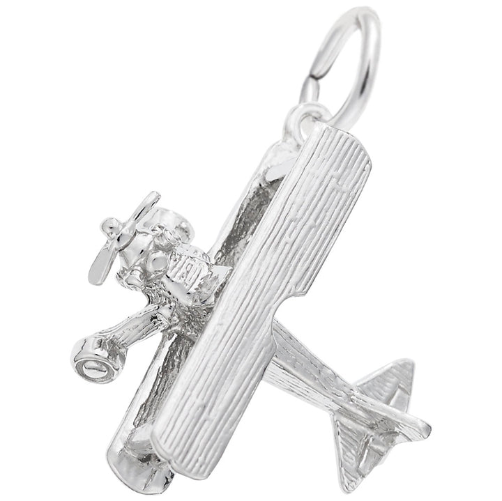 Rembrandt Charms 925 Sterling Silver Biplane Charm Pendant