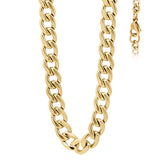 Yellow Stainless Steel Mens Womens Unisex 7mm 28 Inches Cuban Fashion Link Chain Necklace