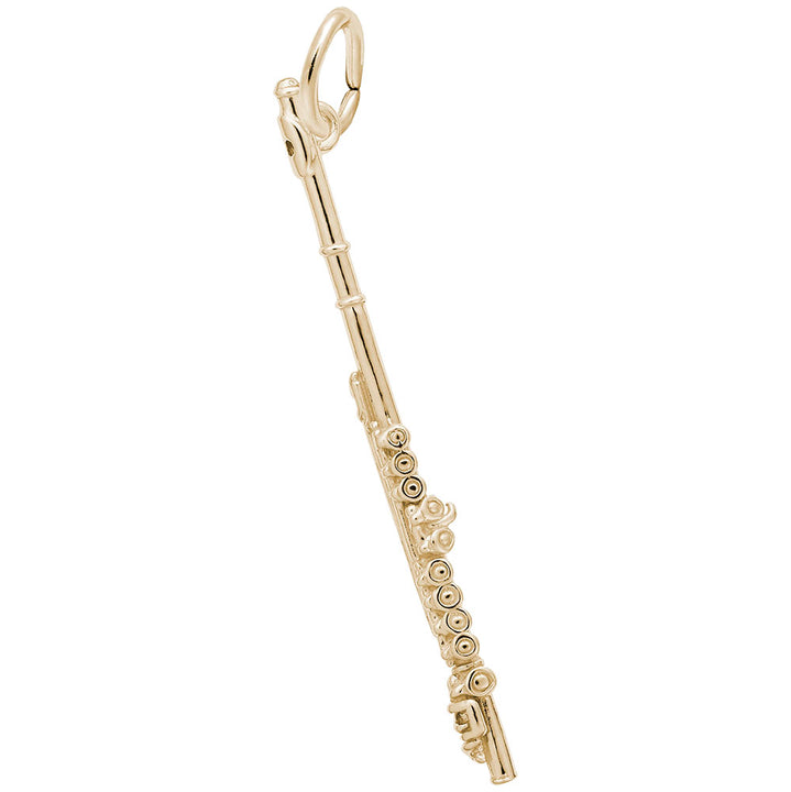 Rembrandt Charms Gold Plated Sterling Silver Flute Charm Pendant