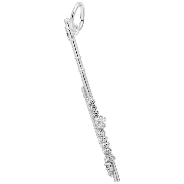 Rembrandt Charms Flute Charm Pendant Available in Gold or Sterling Silver
