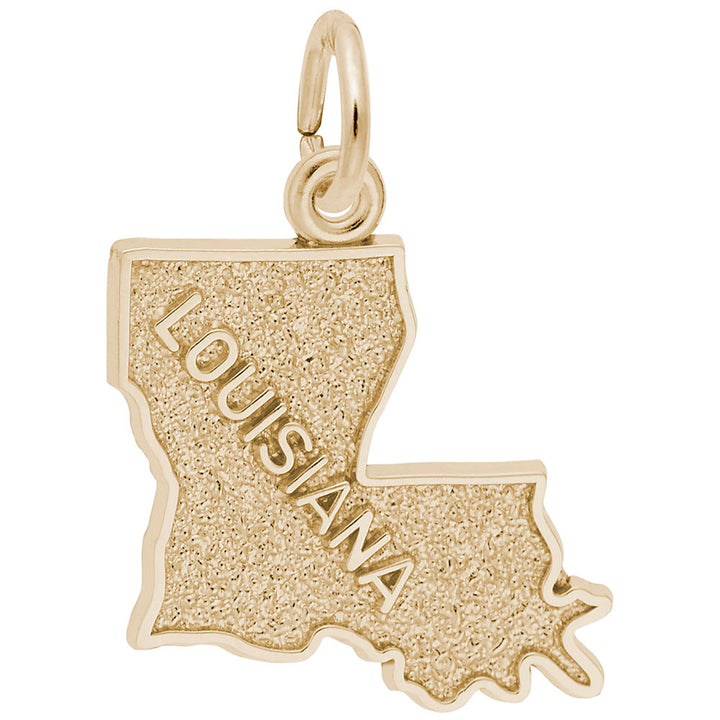 Rembrandt Charms Gold Plated Sterling Silver Louisiana Charm Pendant