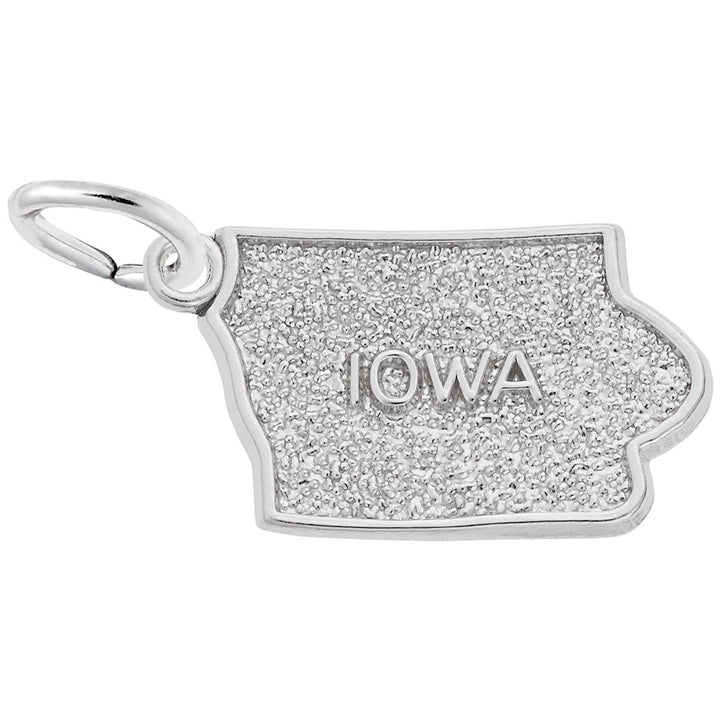 Rembrandt Charms 14K White Gold Iowa Charm Pendant