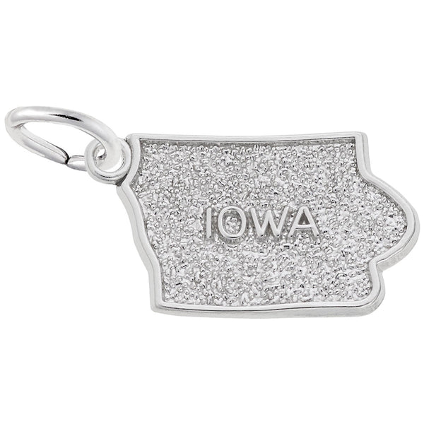 Rembrandt Charms Iowa Charm Pendant Available in Gold or Sterling Silver