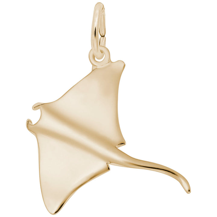 Rembrandt Charms Gold Plated Sterling Silver Manta Ray Charm Pendant
