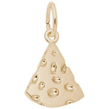 Rembrandt Charms Gold Plated Sterling Silver Cheese Slice Charm Pendant