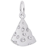 Rembrandt Charms Cheese Slice Charm Pendant Available in Gold or Sterling Silver