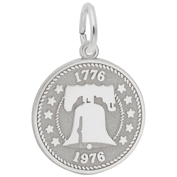 Rembrandt Charms Liberty Bell Charm Pendant Available in Gold or Sterling Silver